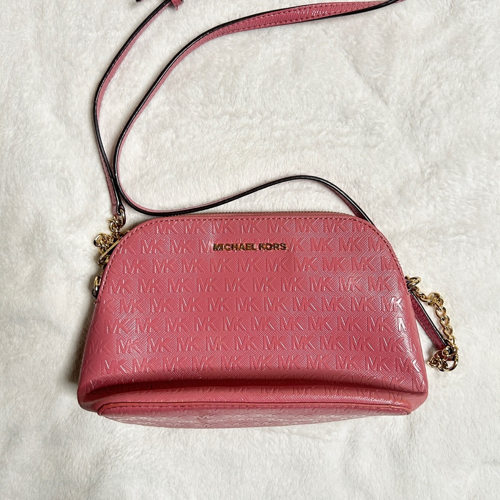 Michael Kors Pink Logo Crossbody Bag • XS/Small • Adjustable Strap